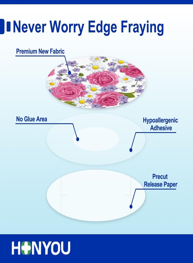 HONYOU 15Pack Freestyle Bandage for Libre 3 Plus Sensor Covers Waterproof, 15 Days Libre 3 Overpatch Tape Floral Pattern CGM Adhesive Patches Without Hole - Image 4